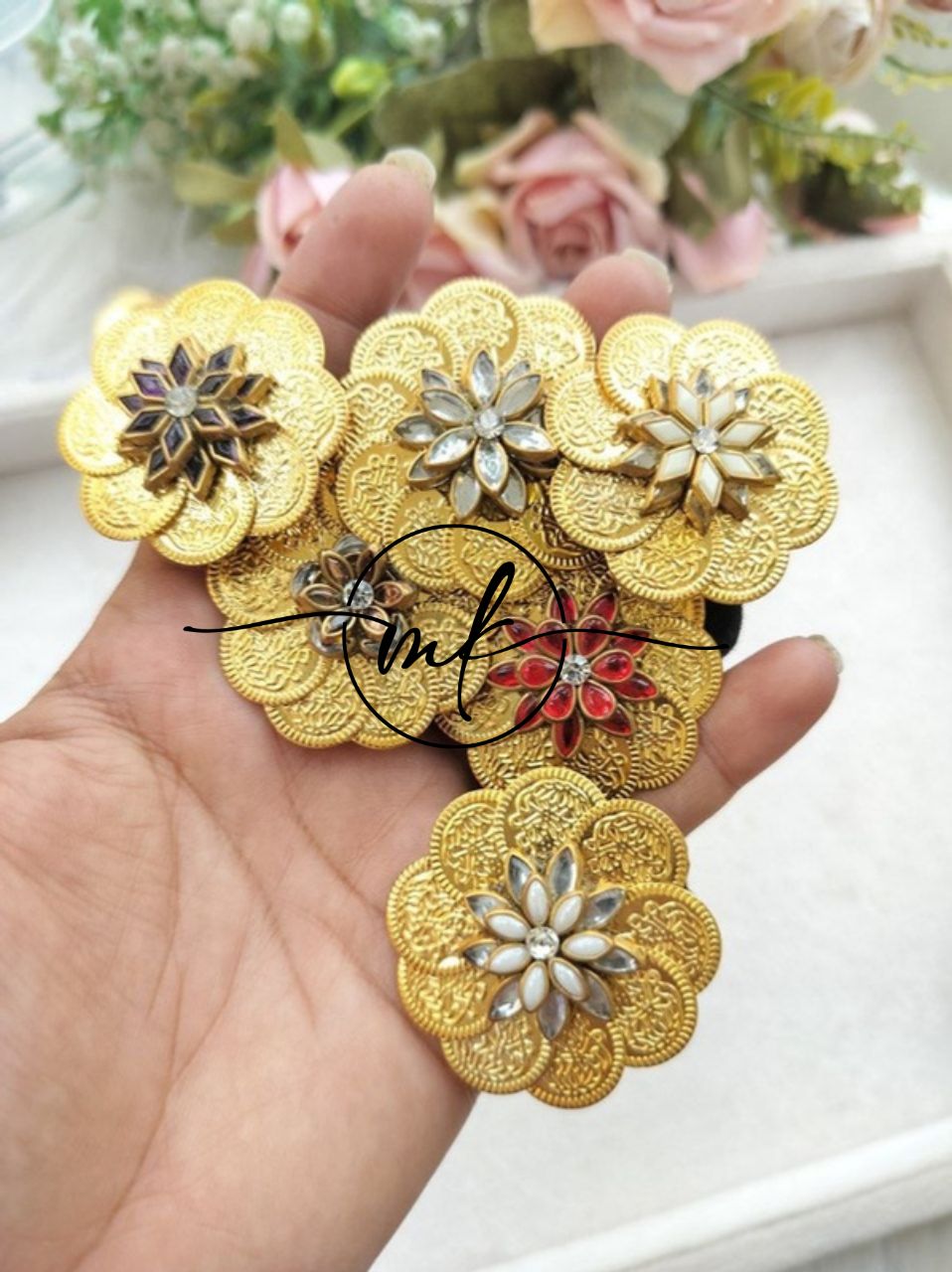 Coin Floral Hair Ties Return gift Combo