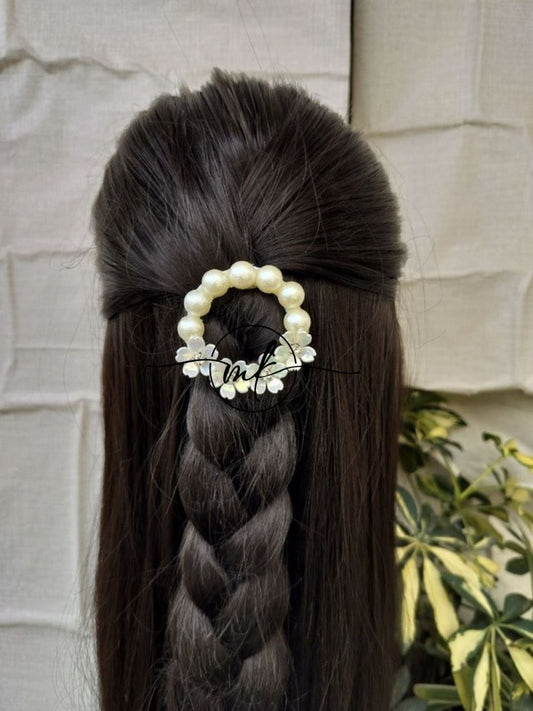 Sheala white pearl Hair Brooch