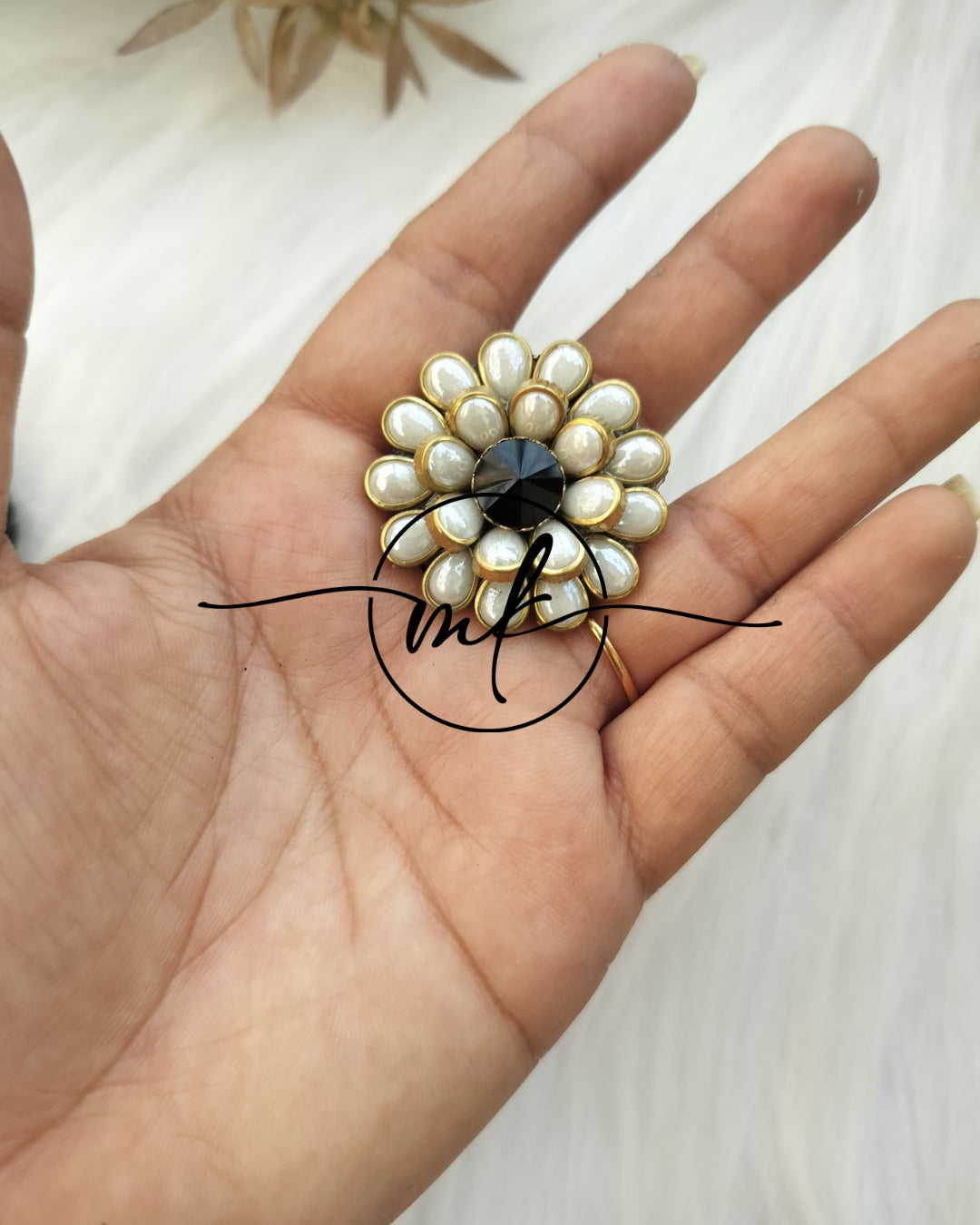 Kundan Hair Brooch/Hair ties