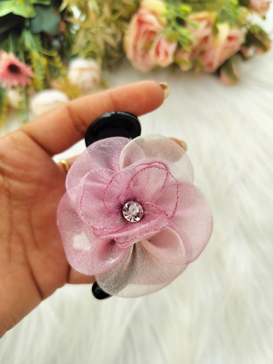 Pink Rose Premium Banana clip - V type