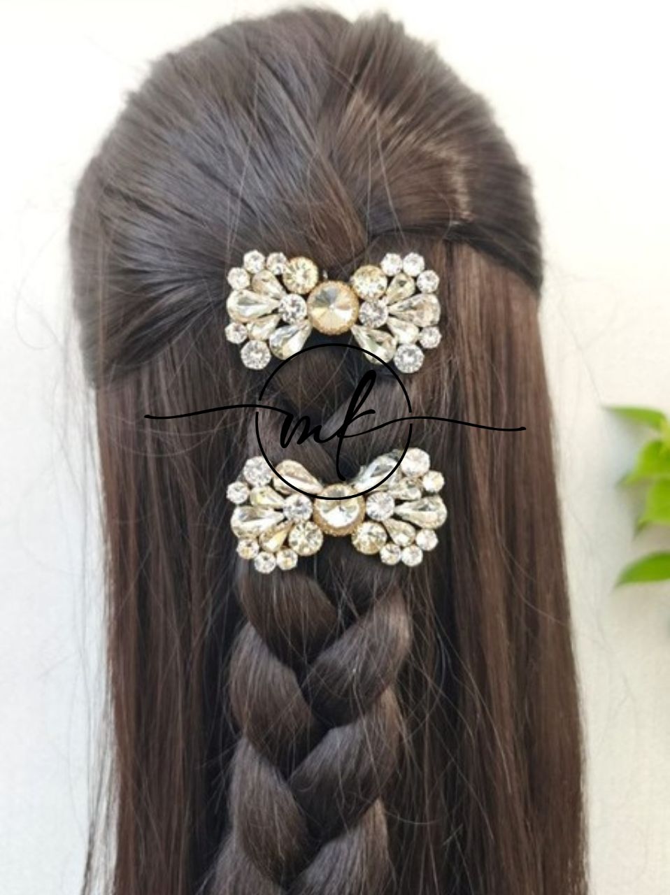 ROHI Crystal bow hair Brooch - 1 piece