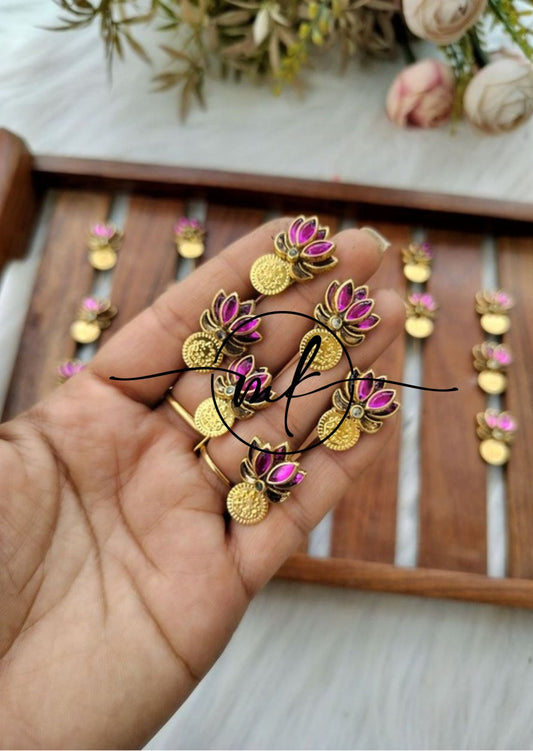 Pink Mini Lotus CIKA 1C Hair Hooks