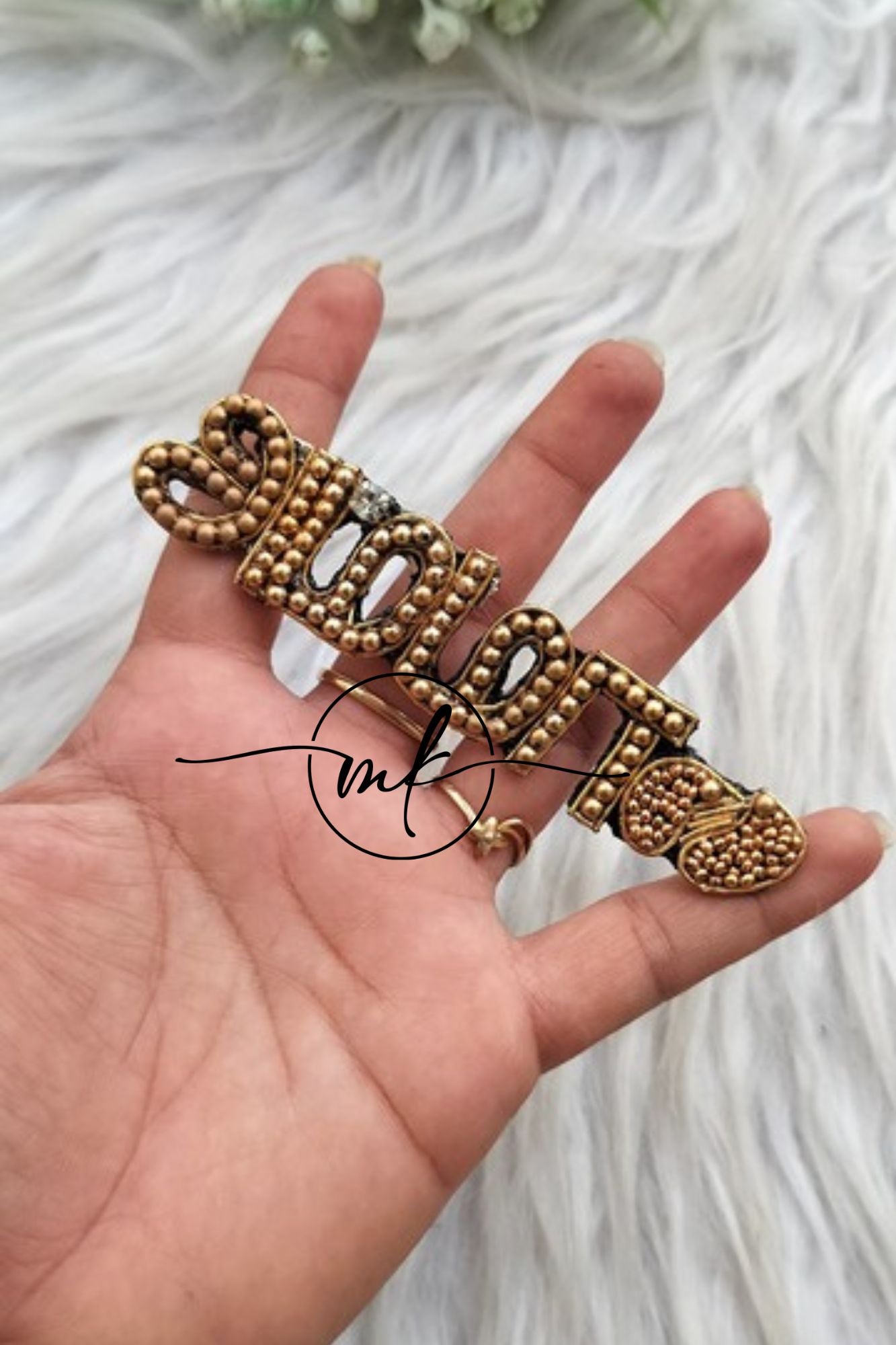 Amma with 1 Baby Foot - Baby shower Accessories - Shirt Pin