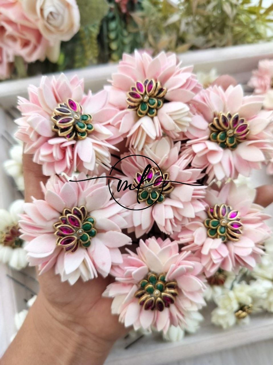 LIA Small Jathi Pink Lotus Alligator clip - ARFL Return gift Combo