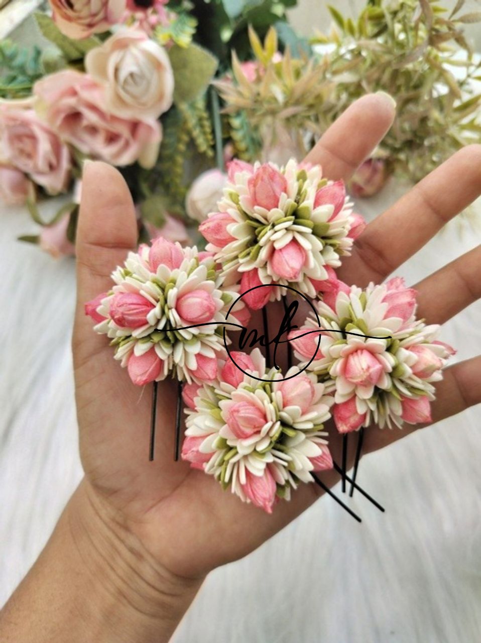 Cherry blossom small ARFL Hair brooch - 1 piece