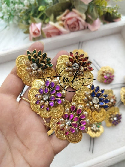 CIMA Bloom + Lotus Hair Brooch Return gift Combo (mix of colours)