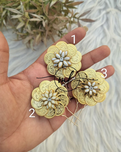 Cira Flower HAIR Brooch /Hair Ties