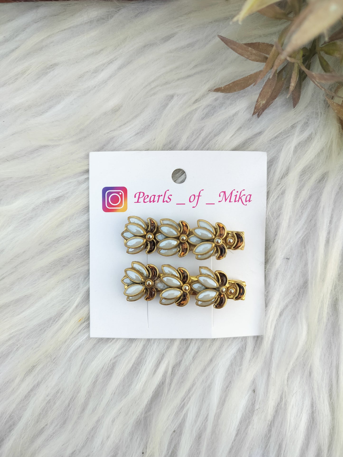 Kundan Alligator pin