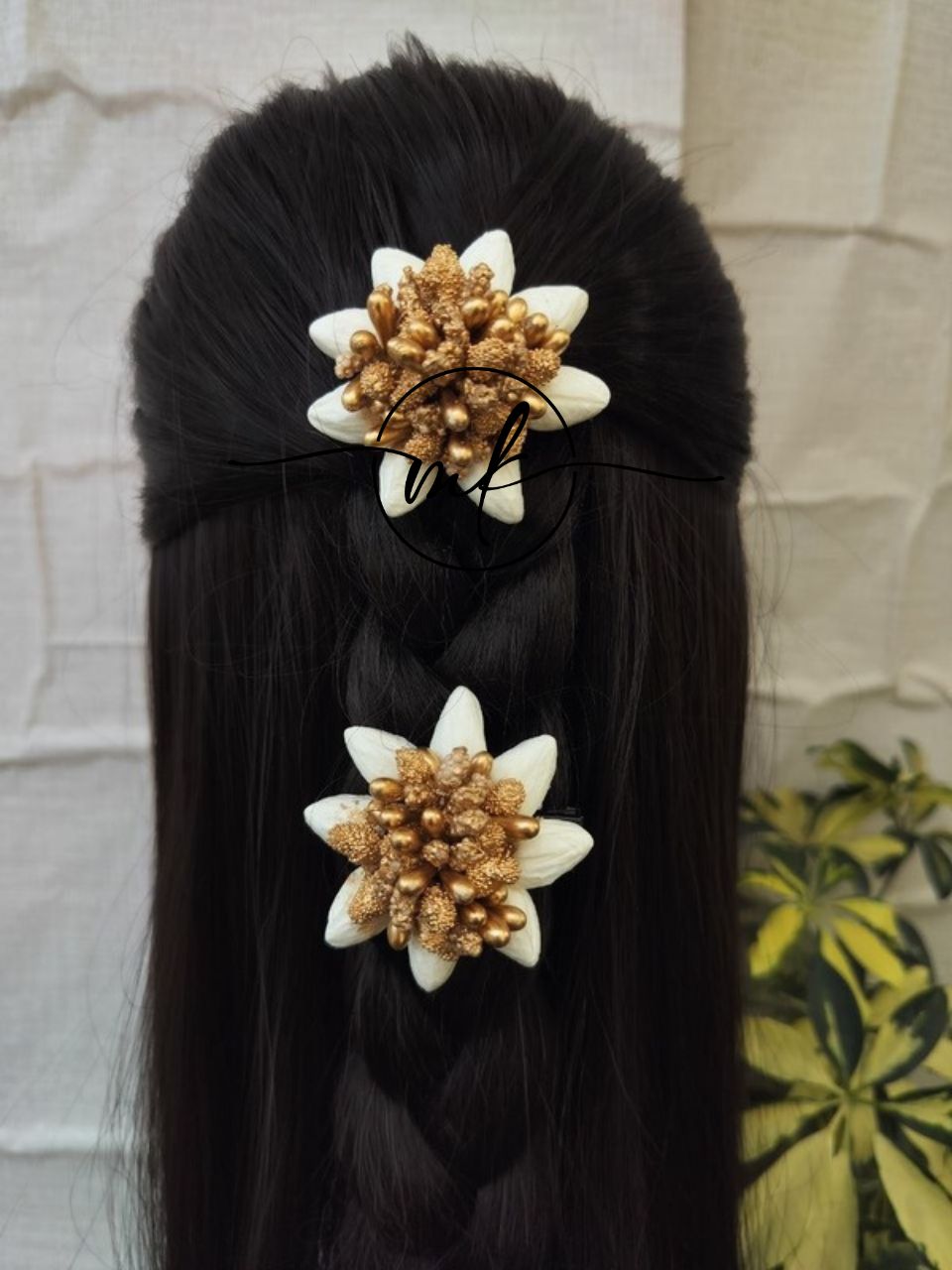 Jas Jasmine pollen hair Brooch - set of 2 piece