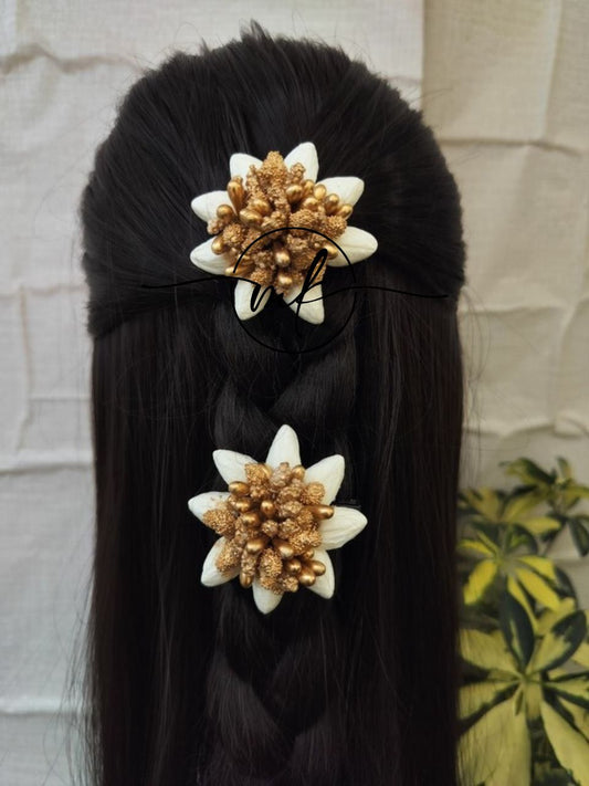 Jas Jasmine pollen hair Brooch - set of 2 piece