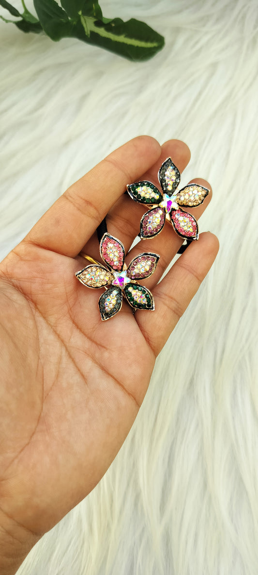 Flower Crystal Premium hair ties
