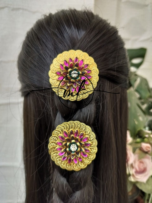 Big Ring Pink Green Hair Ties - 1 piece