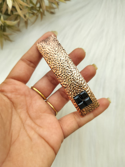 Rose gold Rectangle Metal Baratte Clip