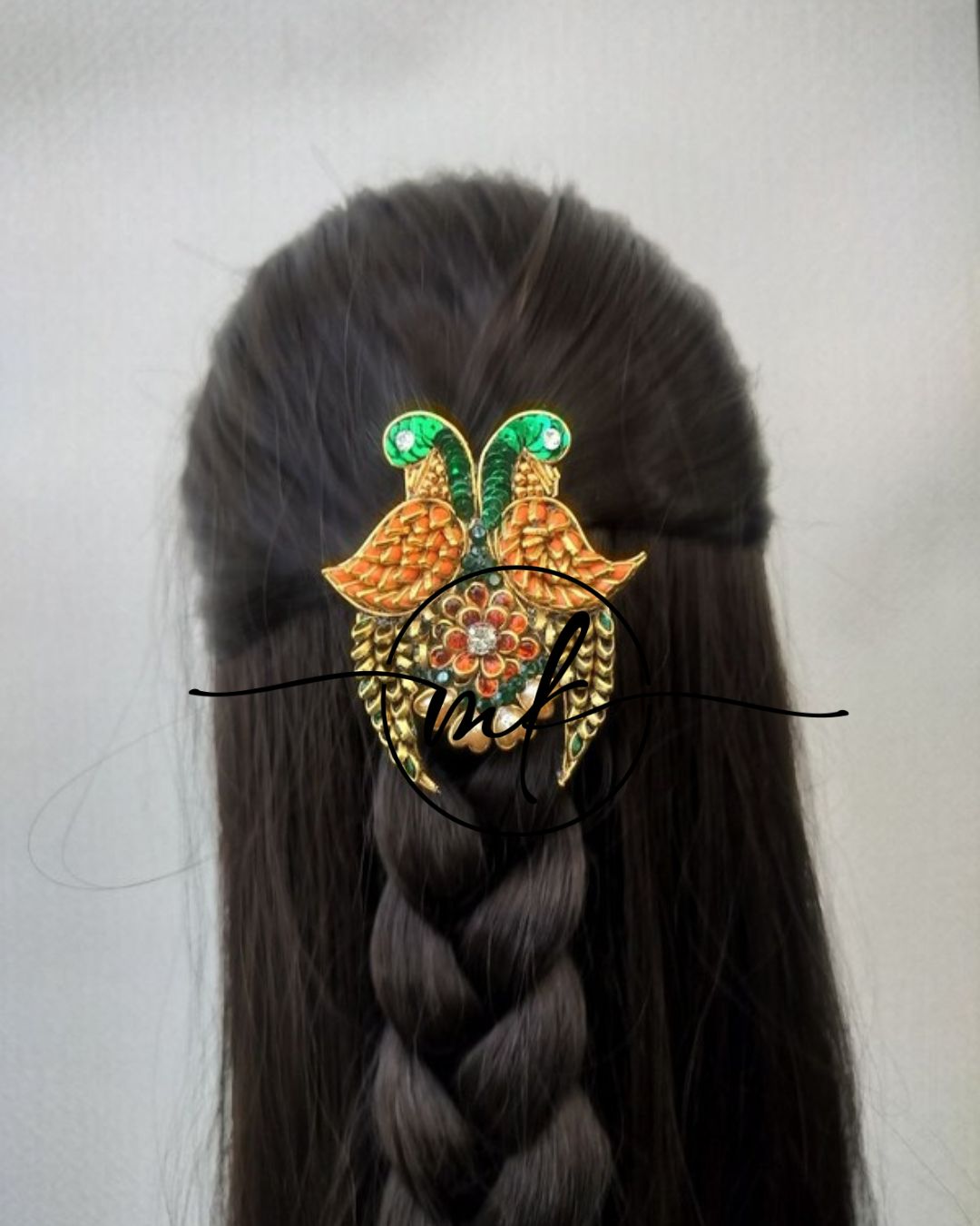 Orange Green Parrot Hair Accessories