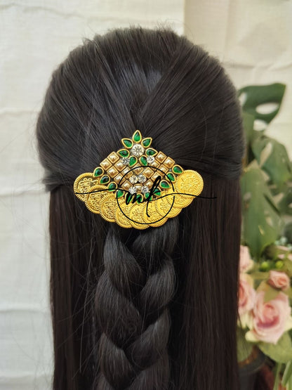 Hora Gloss Green Hair Brooch