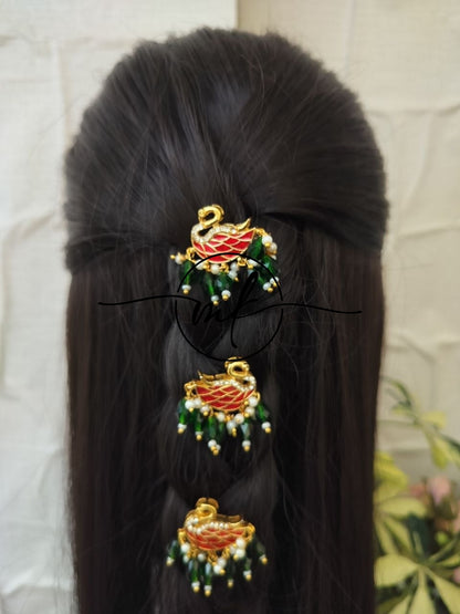 Glorious Red Swan Hair hook