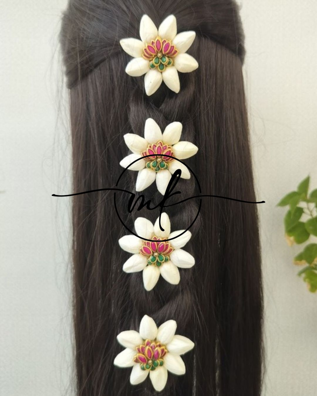 LIA Small Mottu malli Lotus ARFL Hair Braid brooch - set of 4 piece