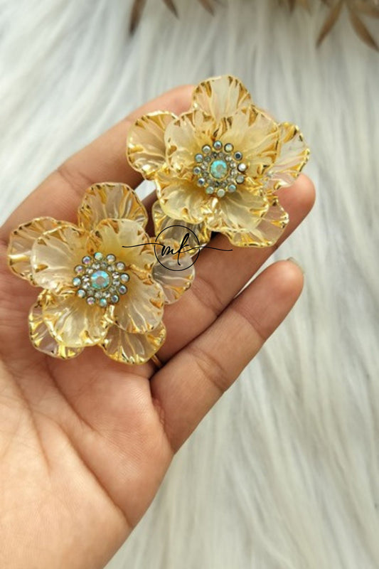 Golden Floral Premium hair ties