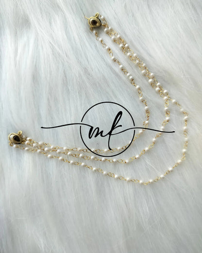 Golden pearl with Hook chain