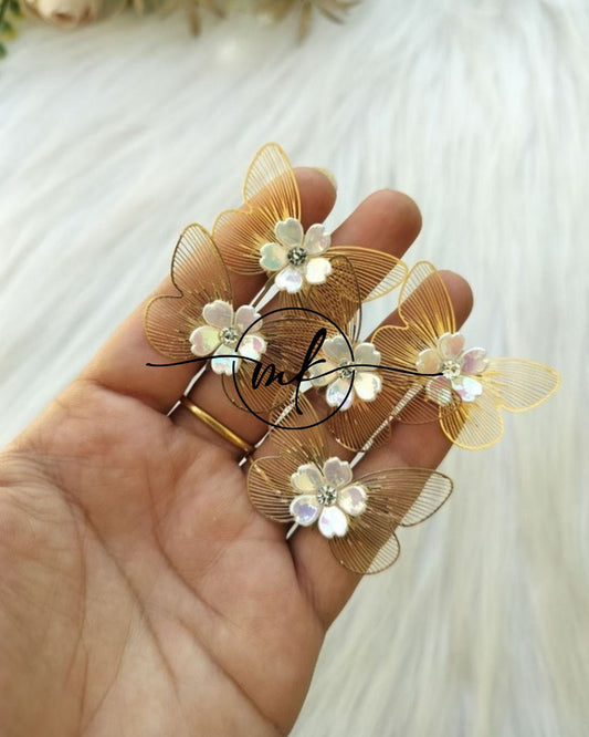 NEO24 Novuelle Contemporary Gold Butterfly Hair hook