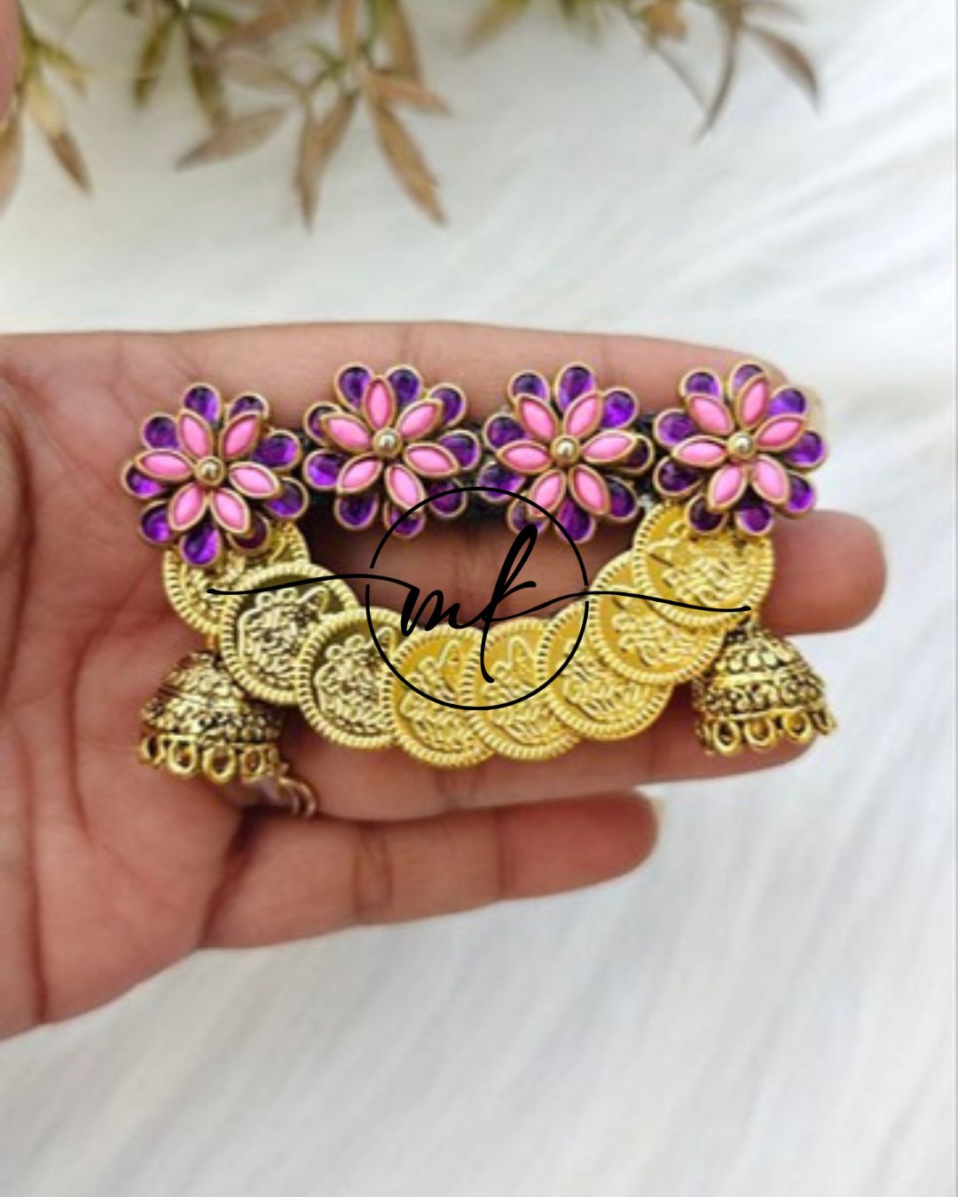Jimiki Cora Hair Brooch - Purple Pink Flower