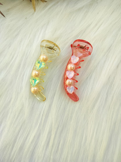 Crystal Premium banana clip - V type