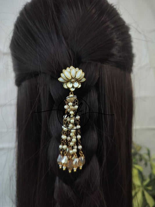 White CURA Lotus - 1L Hair Brooch / Hair Hook