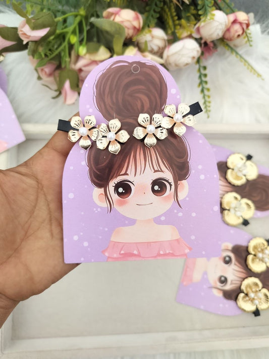 Neo Metal floral Alligator clip