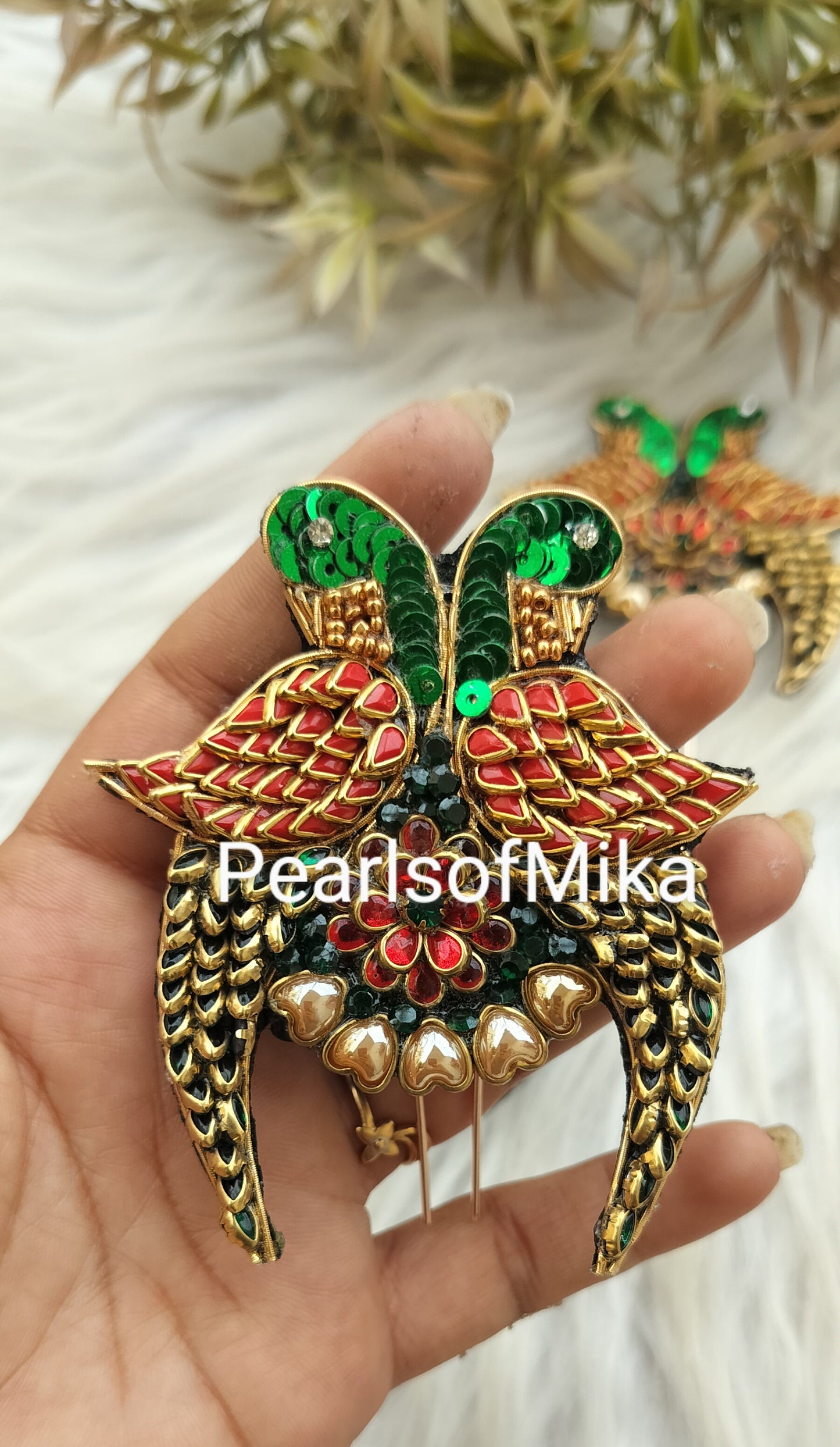 Red Green Parrot Hair Accessories