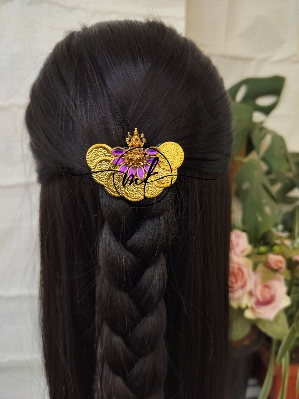 KIYA Lakshmi Kundan Hair Brooch Return gift Combo - mix of colours
