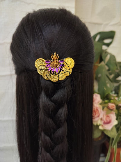 KIYA Lakshmi Kundan Hair Brooch Return gift Combo - mix of colours