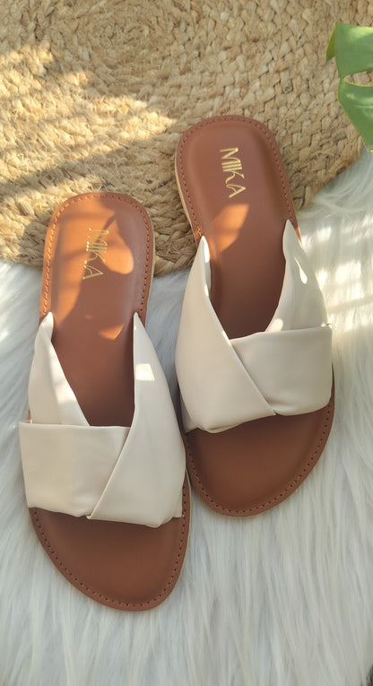 Cream Beige Sandals