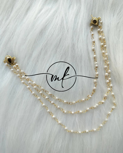 Golden pearl with Hook chain