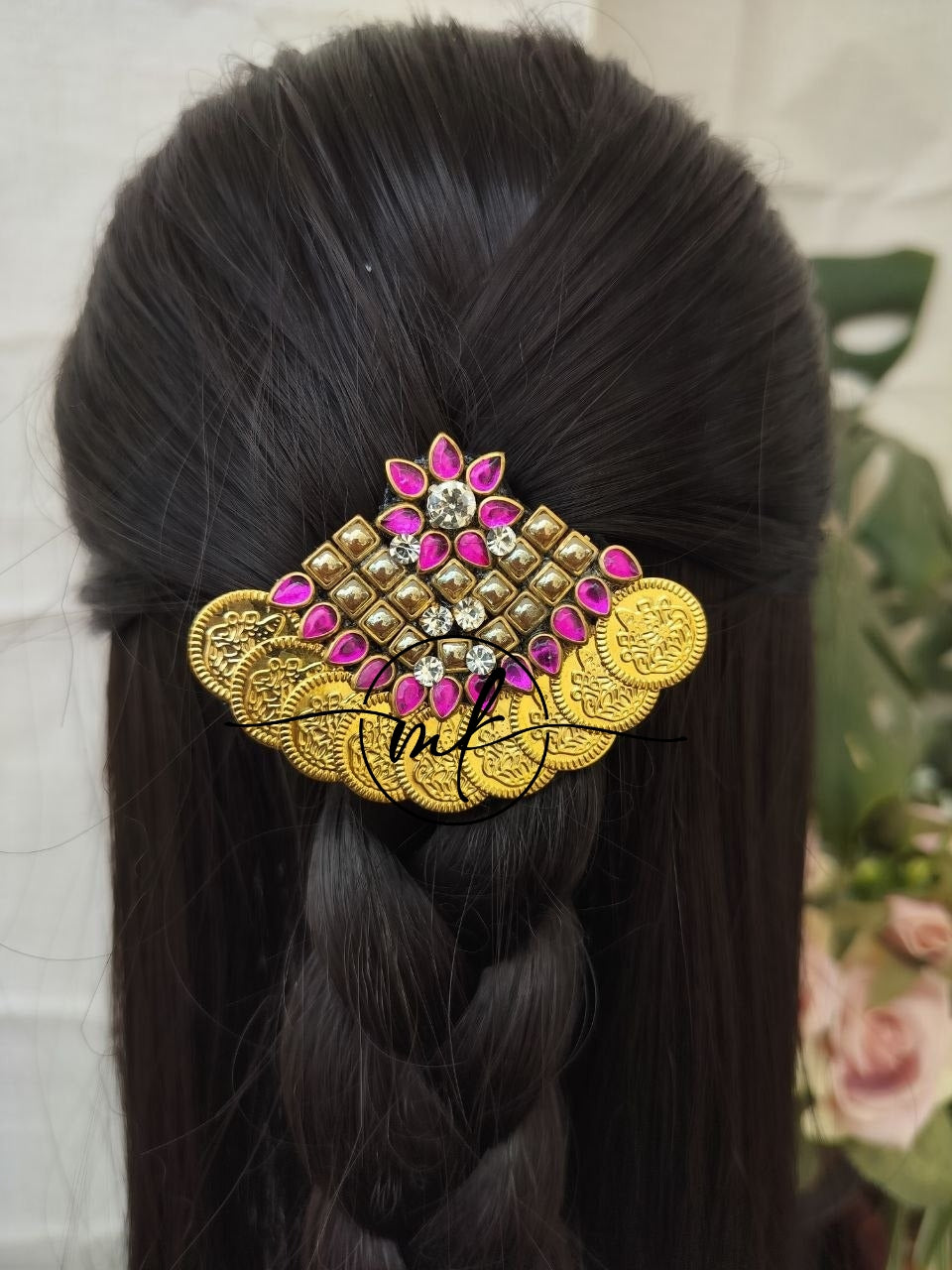 HORA Kundan Hair Brooch Return gift Combo - Mix of colour