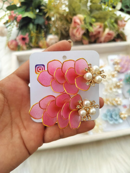 Pink Shea A-line Alligator clip