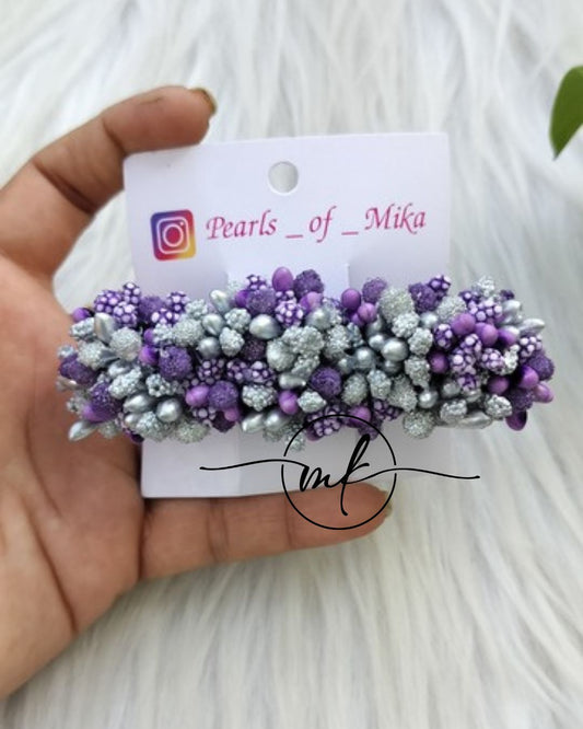 Purple Silver Pollen Center clip