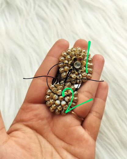Golden Kundan Hair Brooch